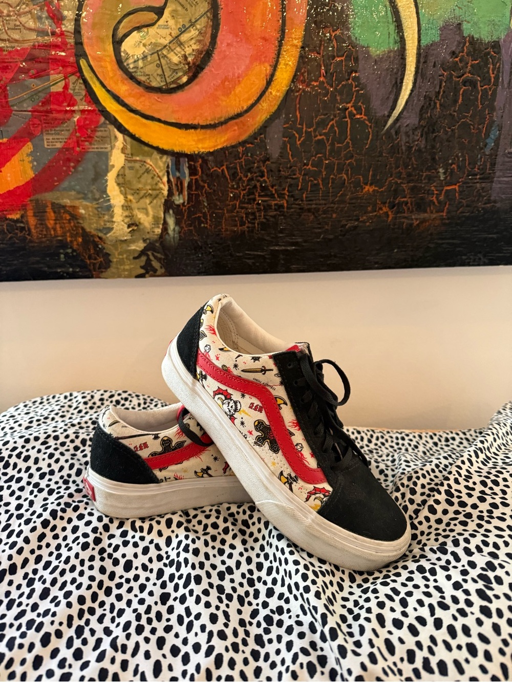Rare Vans x Stranger Things Custom Hellfire Old Skool Sneakers